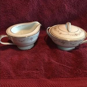 Vintage Noritake China Fairmont Creamer And Surgar Bowl 6102